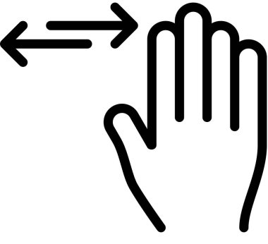 basit vektör illüstrasyonu, el ve parmak dokunuşu