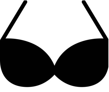 sütyen düzlüğü simgesi, vektör illüstrasyonu