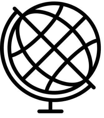 dünya, minimalist vektör illüstrasyonu