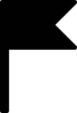 bayrak düz simgesi, vektör illüstrasyonu  