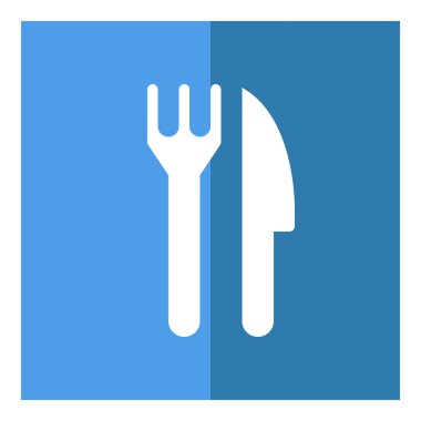 bıçak ve düz simge için, izole edilmiş beyaz arkaplan 