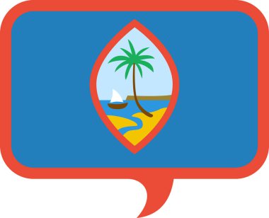 Guam düz simgesi bayrağı, vektör illüstrasyonu