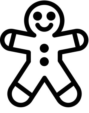 Boşluk vektör resmini Noel zencefilli çörek simgesi ile kopyala