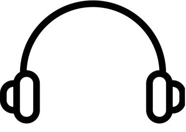 Beyaz arkaplanda izole edilmiş müzik simgesi, vektör illüstrasyonu