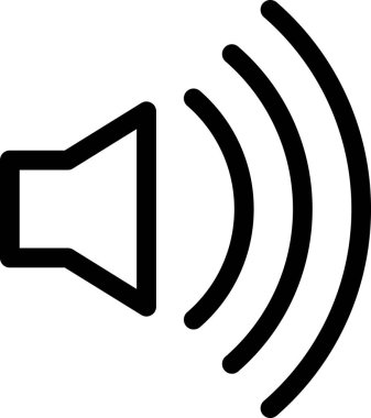 hoparlör düz simge, vektör illüstrasyonu