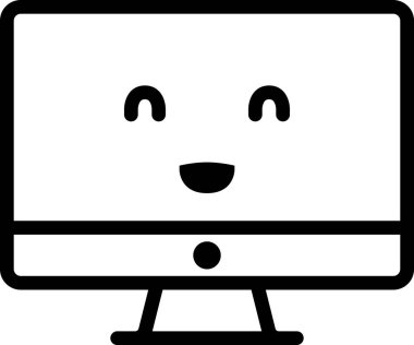 Gülümse yüz avatar emoticon vektör illüstrasyonu