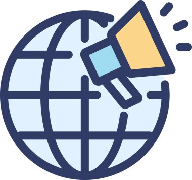 pazarlama simgesi, asgari vektör illüstrasyonu