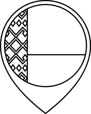 Belarus vektör illüstrasyonunun bayrağı 