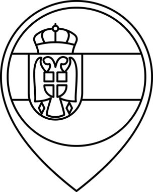 Sırbistan vektör illüstrasyonunun bayrağı