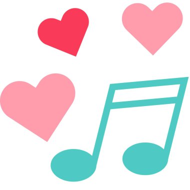 Sevgililer günü kalp simgesi, minimalist vektör illüstrasyonu