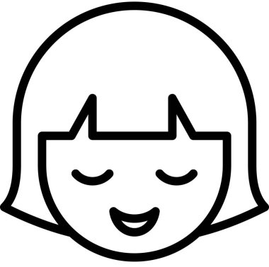 kız güzel vektör illüstrasyonu minimalistik 