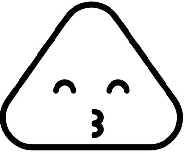 Öpüşme ifadesi yüz ifadesi vektör illüstrasyonu