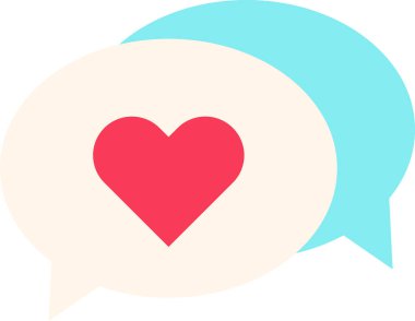 Sevgililer günü kalp simgesi, minimalist vektör illüstrasyonu