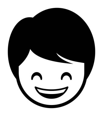 kahkaha duygu konsepti, vektör çizimi