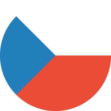 Çek Cumhuriyeti düz simgesi, vektör illüstrasyonu bayrağı 