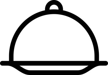 beyaz arkaplanda izole plater simgesi, vektör illüstrasyonu