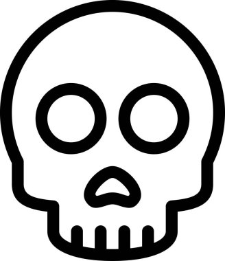 kafatası simgesi, vektör illüstrasyonu