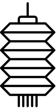 Ayışığı şenlik feneri simgesi, minimalist vektör çizimi