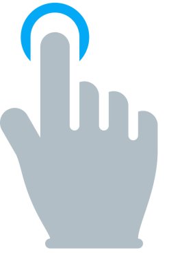 tap, el dokunuşu, parmak vektör çizimi