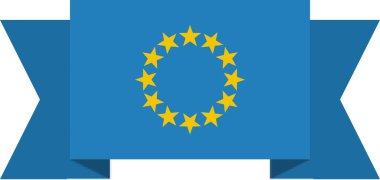 Avrupa Birliği vektör illüstrasyonunun bayrağı