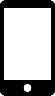  akıllı telefon düz simgesi, vektör, illüstrasyon