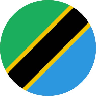 Tanzanya Birleşik Cumhuriyeti vektör illüstrasyonu bayrağı 