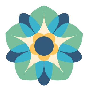 Çiçek mandala vektör çizimi 