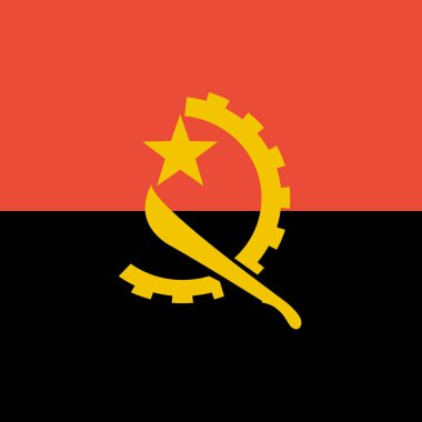 Angola vektör illüstrasyonunun bayrağı 