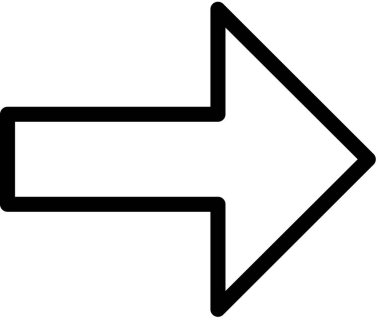 Beyaz arkaplanda izole edilmiş ok yönü, vektör illüstrasyonu