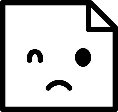 üzgün yüz avatarı, emoticon konsept vektör çizimi