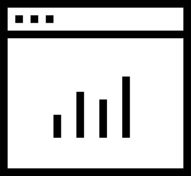 iş grafiği simgesi, analitik konsept, minimalist vektör illüstrasyonu