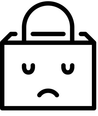 üzgün yüz avatarı, emoticon konsept vektör çizimi