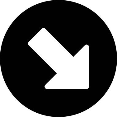 Beyaz arkaplanda izole edilmiş ok yönü, vektör illüstrasyonu