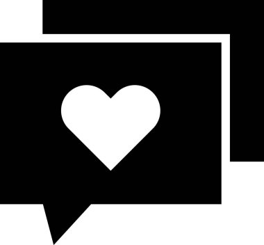 Sevgililer günü kalp simgesi, minimalist vektör illüstrasyonu