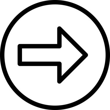 Beyaz arkaplanda izole edilmiş ok yönü, vektör illüstrasyonu