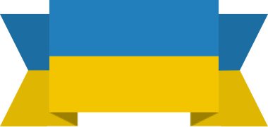 Ukrayna vektör illüstrasyonunun bayrağı