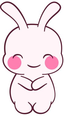 Maskot duygularının modern grafik çizimi utangaç