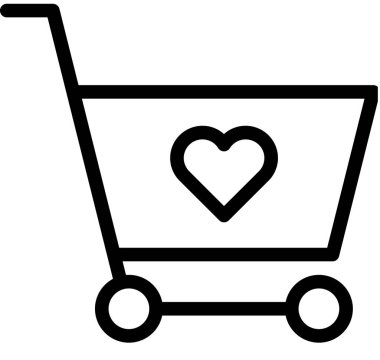 Alışveriş arabasının vektör çizimi, çevrimiçi satın alma