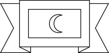 Maldivler bayrağı düz simge, vektör illüstrasyonu  