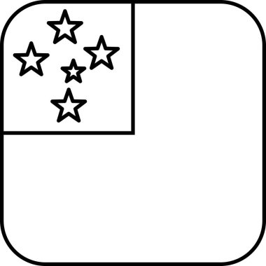 Samoa vektör illüstrasyonunun bayrağı