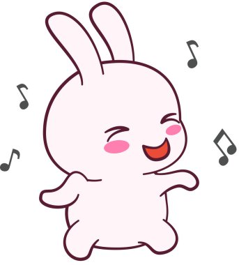 Maskot duygularının modern grafik çizimi Dans