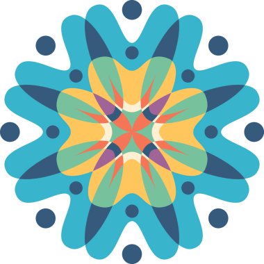 Çiçek mandala vektör çizimi 