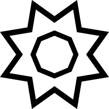 Güneş, minimalist vektör çizimi