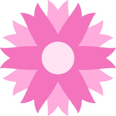 Çiçek süslemesinin pembe mor vektör çizimi, çiçek çiçeği çiçeği çiçek sanatı