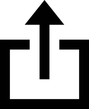 Beyaz arkaplanda izole edilmiş ok simgesi, vektör illüstrasyonu