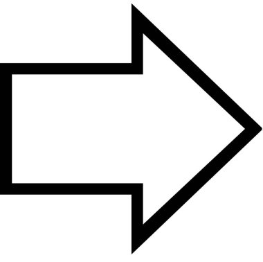 Beyaz arkaplanda izole edilmiş ok yönü, vektör illüstrasyonu