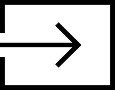 Beyaz arkaplanda izole edilmiş ok simgesi, vektör illüstrasyonu