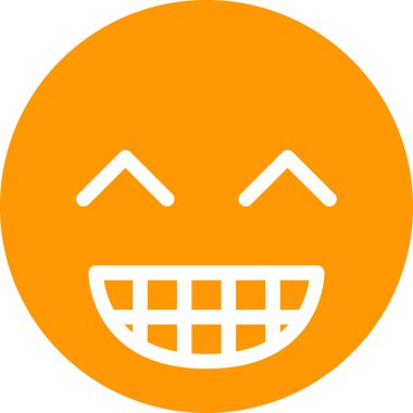 Gülümse yüz avatar emoticon vektör illüstrasyonu