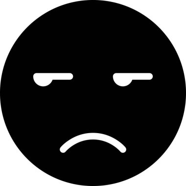 üzgün yüz avatarı, emoticon konsept vektör çizimi