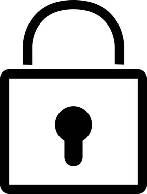 kilit simgesi, vektör illüstrasyonu